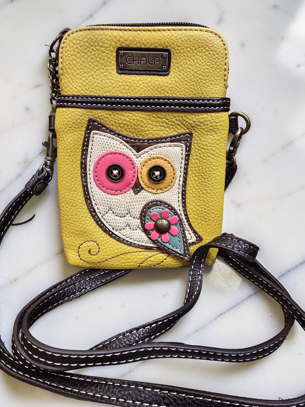 Chala Whimsical Owl II Cellphone Crossbody Bag